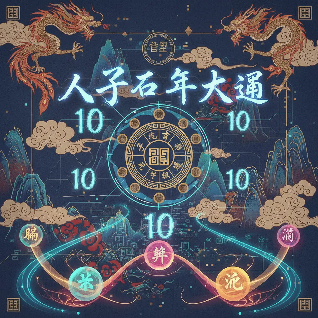 八字排盘 - 八字十年大運